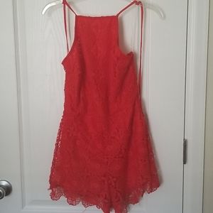 Haute Monde Red Romper